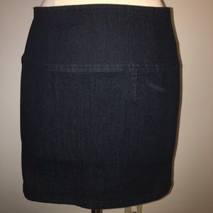 Zip Up Denim Skirt